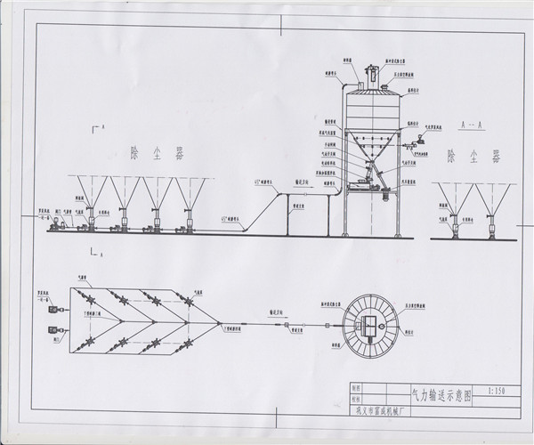 气力输灰系统示意图